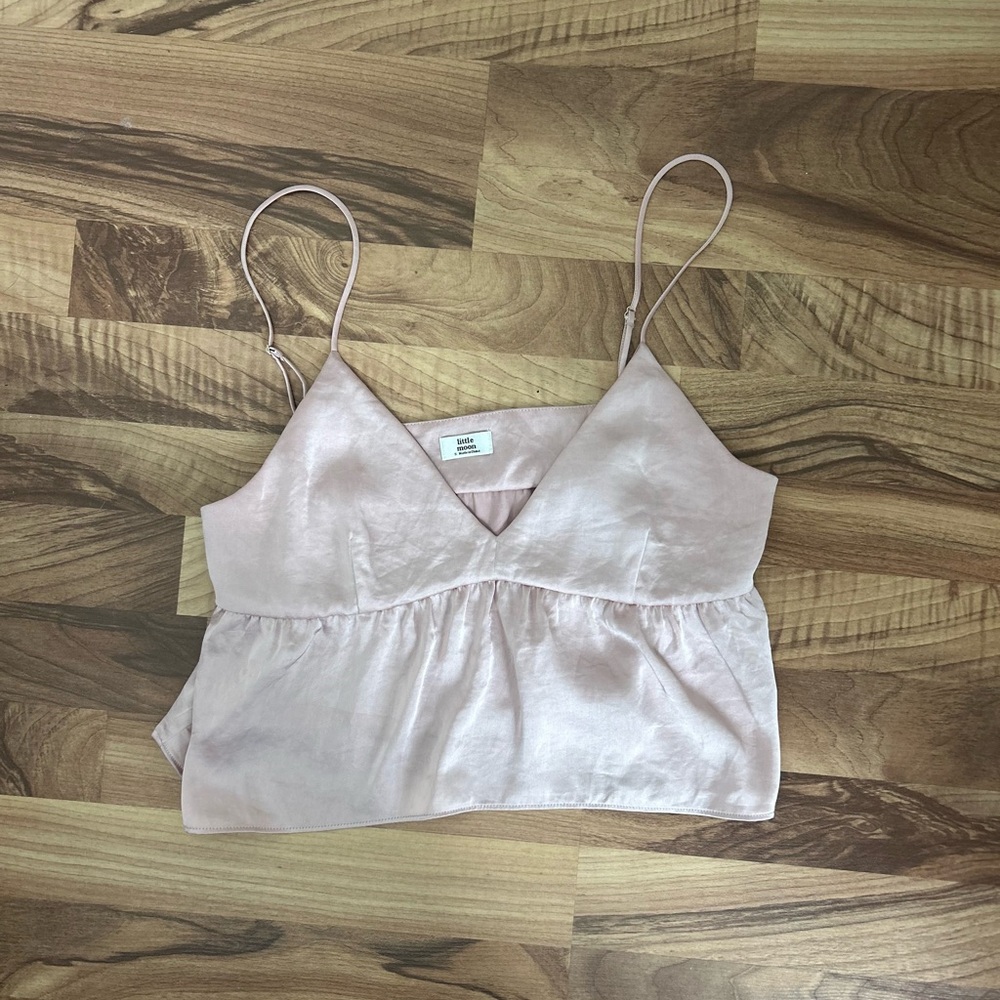 Pink Satin Camisole Top
